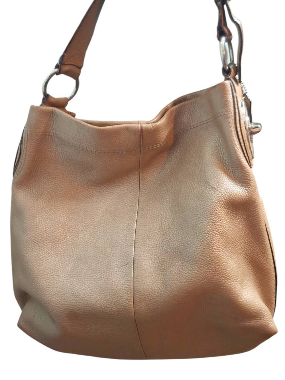 Coach Penelope F16535 Metallic Champagne Leather Hobo Shoulder Bag 2011